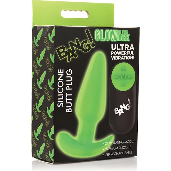 Bang! Glow in the Dark 21X Remote Controlled Butt Plug