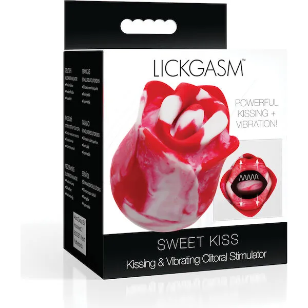 Lickgasm Sweet Kiss Kissing & Vibrating Clitoral Stimulator - Swirl