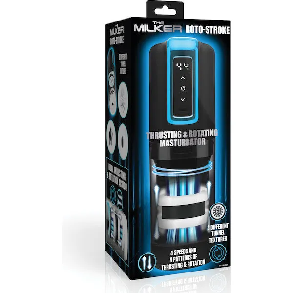 The Milker Roto-Stroke Thrusting & Rotating Masturbator - Black