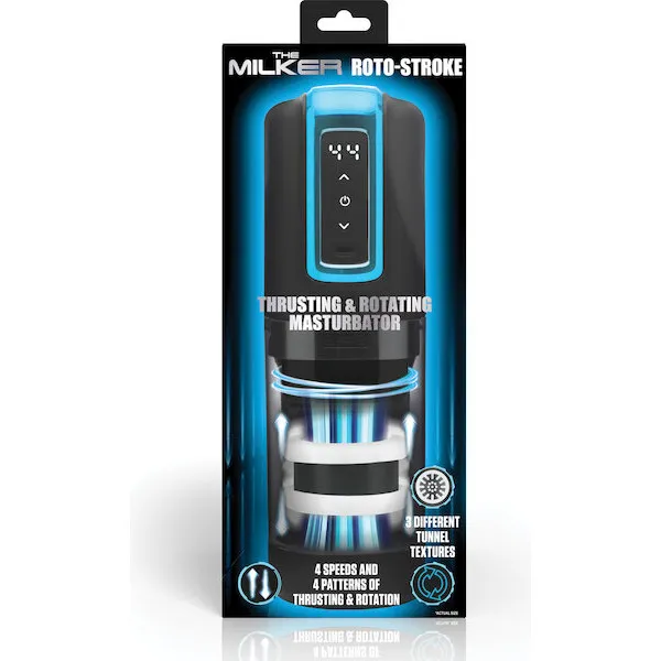 The Milker Roto-Stroke Thrusting & Rotating Masturbator - Black