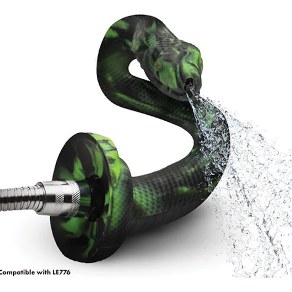 Creature-Cocks-Spitting-Serpent-Silicone-Enema-Snake-Black-Green