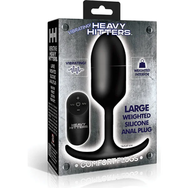 Heavy Hitters - Vibrating Weighted Silicone Anal Plug - Large