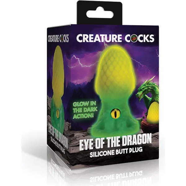 Creature-Cocks-Eye-of-the-Dragon-Silicone-Butt-Plug-Green
