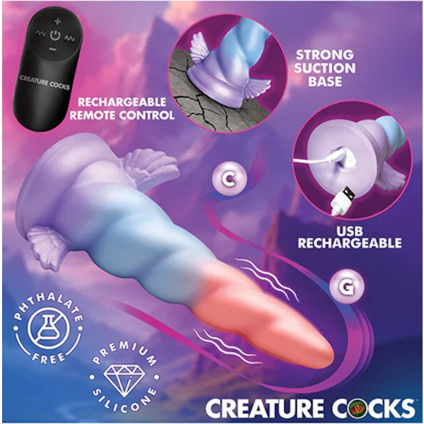Creature Cocks - Deluxe Dream Rider Vibrating Unicorn Silicone Dildo