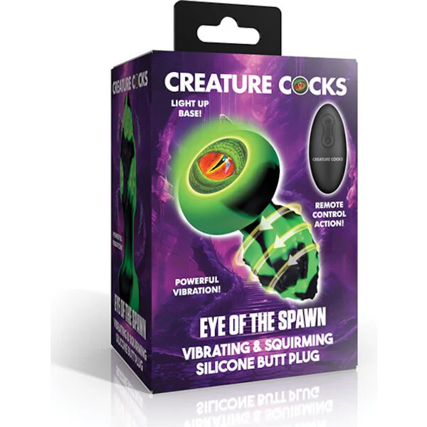 Creature Cocks - Eye of the Spawn Vibrating & Squirming Silicone Butt Plug