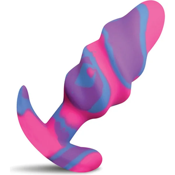 Creature-Cocks-Unicorn-Swirl-Silicone-Butt-Plug-Medium