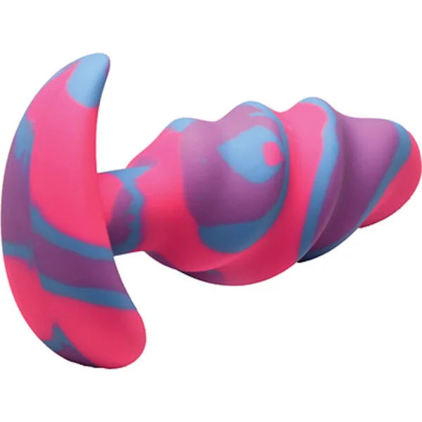 Creature-Cocks-Unicorn-Swirl-Silicone-Butt-Plug-Medium