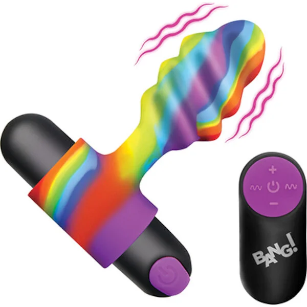 Bang-Vibrating-Rainbow-Butt-Plug